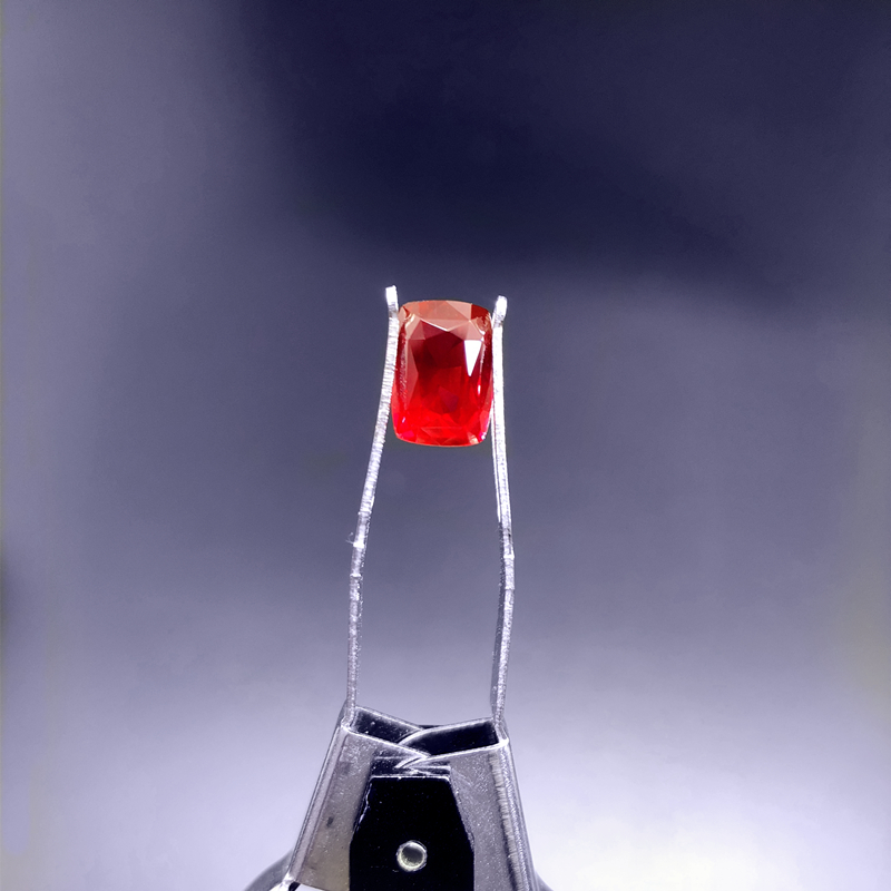 2.08克拉天然无烧红宝石戒面裸石可定制设计戒指项链两用 18K金钻石